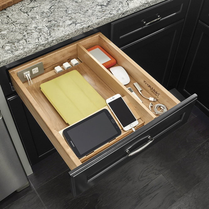 kraftmaid docking drawer